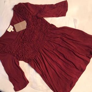 SOLD! Deletta Anthropologie NEW w/ tags top burgundy